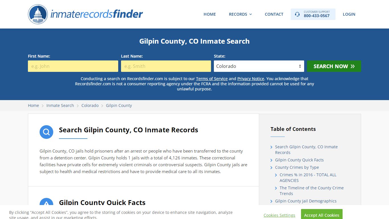 Gilpin County, CO Inmate Lookup & Jail Records Online