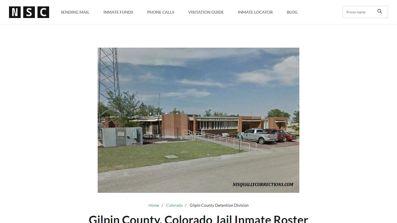 Gilpin County, Colorado Jail Inmate List